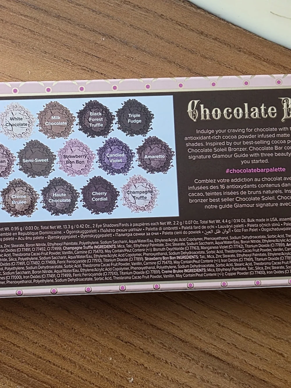 Too Faced Chocolate Bar Eyeshadow Palette - Pink Packaging